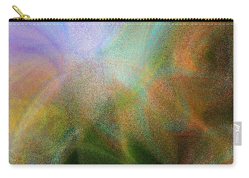 #abstract #abstractart #digital #digitalart #wallart #markslauter #print #greetingcards #pillows #duvetcovers #shower #bag #case #shirts #towels #mats #notebook #blanket #charger #pouch #mug #tapestries #facemask #puzzle Zip Pouch featuring the digital art Rainbow Sand Swirls by Mark Slauter