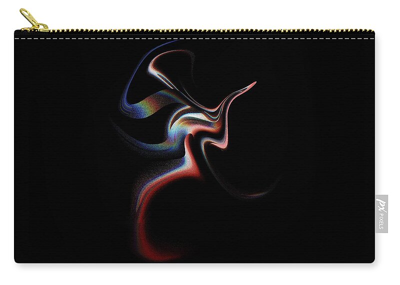  Carry-all Pouch featuring the digital art Rainbow Strider by Michelle Hoffmann