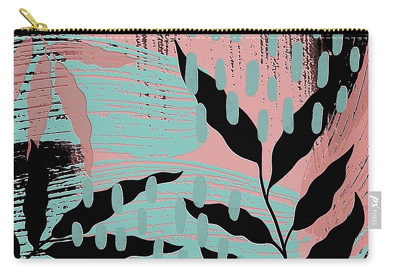 . Digital Painting Zip Pouch featuring the painting Rainfall by Bonnie Bruno