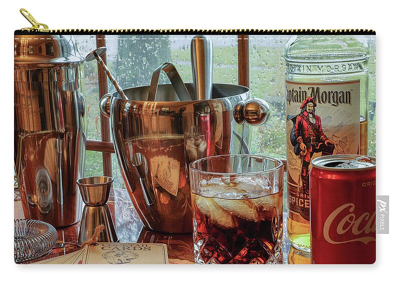 Drink Carry-all Pouch featuring the photograph Rainy Day Beverage by Ron Grafe