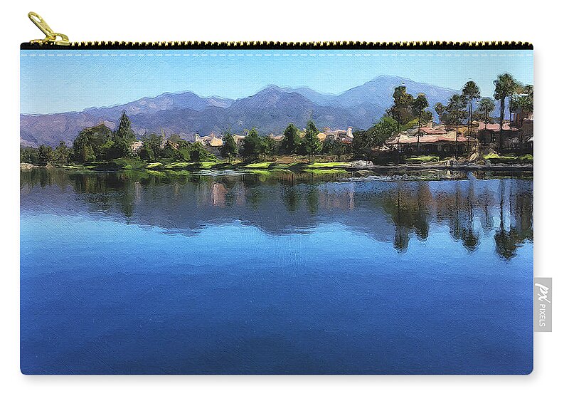 Orange County Zip Pouch featuring the photograph Rancho Santa Margarita Lake by Brian Watt