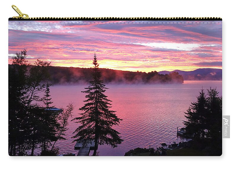 Lake Carry-all Pouch featuring the photograph Rangeley Red Sunrise by Russ Considine