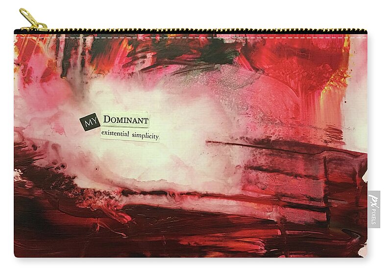 Abstract Art Zip Pouch featuring the painting Ravenous Saint by Rodney Frederickson