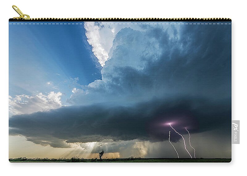 Sunshine Zip Pouch featuring the photograph Ray Of Light by Marcus Hustedde