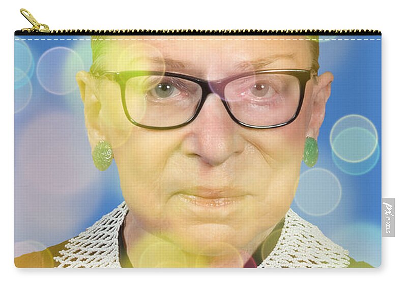 Richard Reeve Zip Pouch featuring the photograph Rbg Rip by Richard Reeve