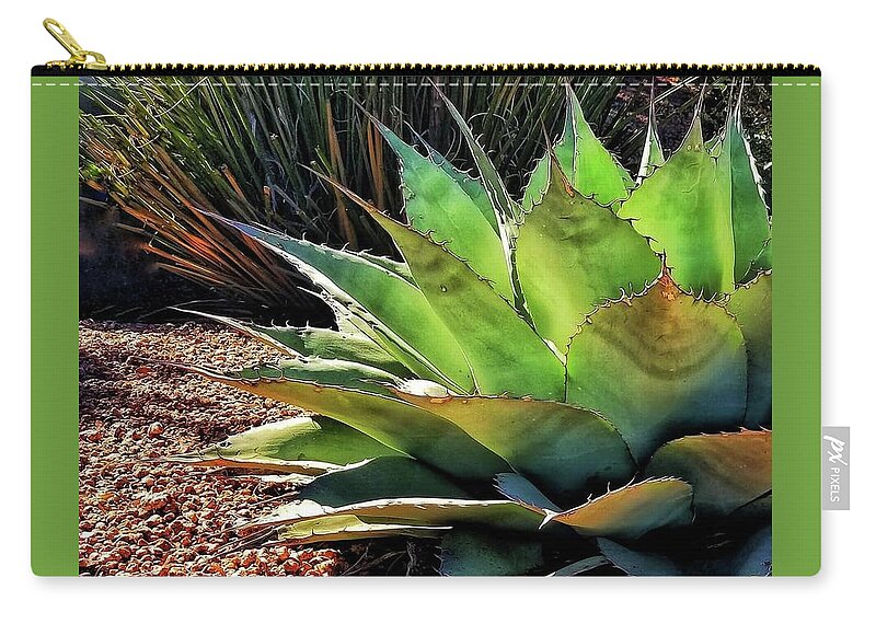 Agave Zip Pouch featuring the photograph Reaching by Terry Ann Morris