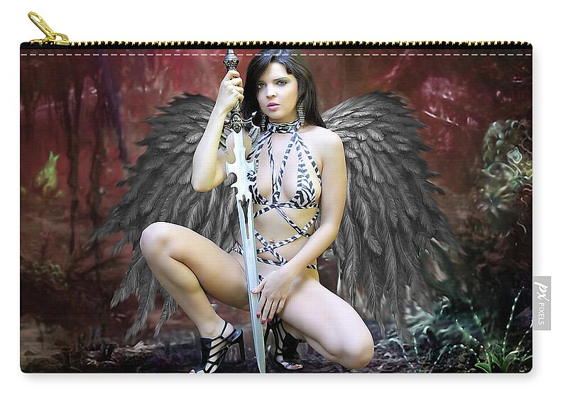 Rebel Carry-all Pouch featuring the photograph Rebel Angel by Jon Volden