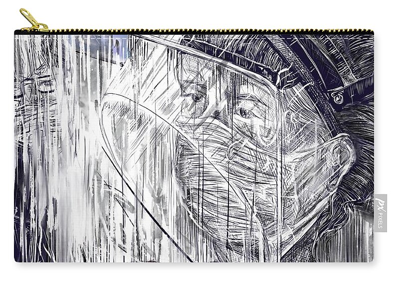 Reception Zip Pouch featuring the digital art Reception by Angela Weddle