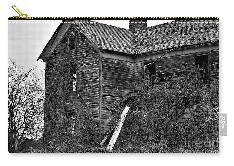 Farm House Zip Pouch featuring the photograph Reclaimed by Julie Adair