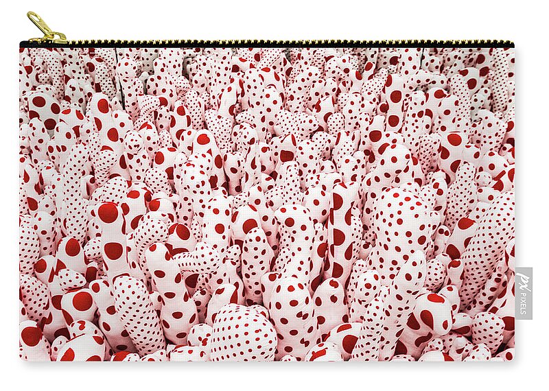 Art Zip Pouch featuring the photograph Red and White by Stewart Helberg