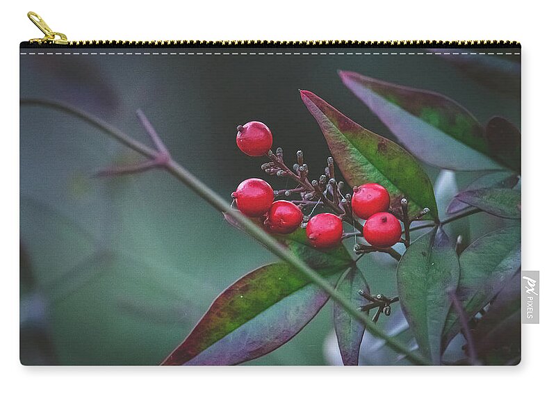 Nature Zip Pouch featuring the photograph Red Berries by Rick Nelson