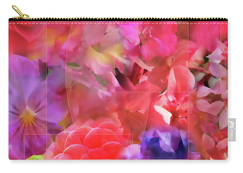 Photograph Zip Pouch featuring the photograph Red Bouquet by Beverly Read