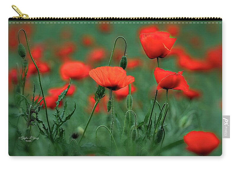 Landscape Zip Pouch featuring the photograph Red Poppy by G Lamar Yancy
