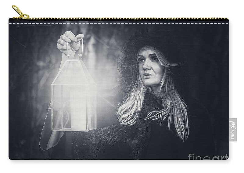 Goit Stock Zip Pouch featuring the photograph Red Riding Hood by Mariusz Talarek