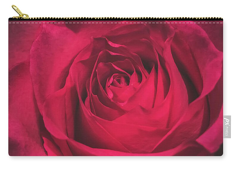 Red Carry-all Pouch featuring the photograph Red Rose by Anamar Pictures