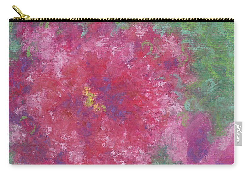 Roses Carry-all Pouch featuring the pastel Red Roses at the Pond 1 by Anne Katzeff