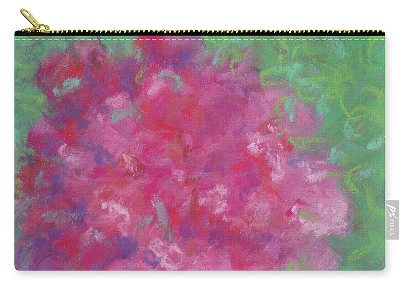 Roses Carry-all Pouch featuring the pastel Red Roses at the Pond 2 by Anne Katzeff
