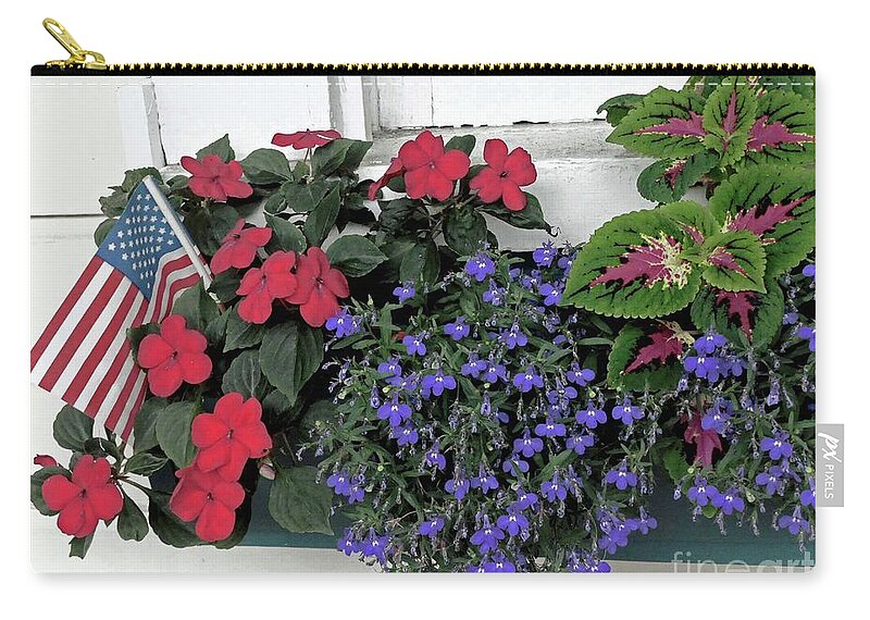Still Life Zip Pouch featuring the photograph Red White and Blue by Sharon Williams Eng