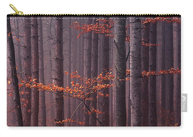 Mountain Carry-all Pouch featuring the photograph Red Wood by Evgeni Dinev