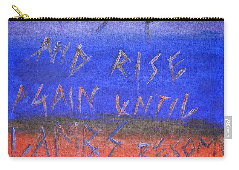 Quotes Zip Pouch featuring the painting Redemption by Jonathan A