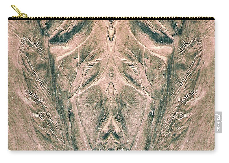 Mirror Image Zip Pouch featuring the digital art Reflection of Sand by Phil Perkins