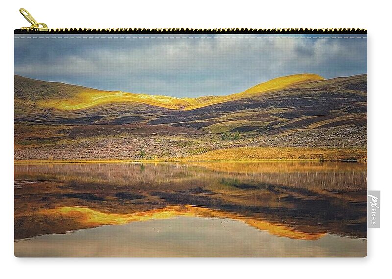 Scotish Higlands Zip Pouch featuring the photograph Reflections by Mark Egerton