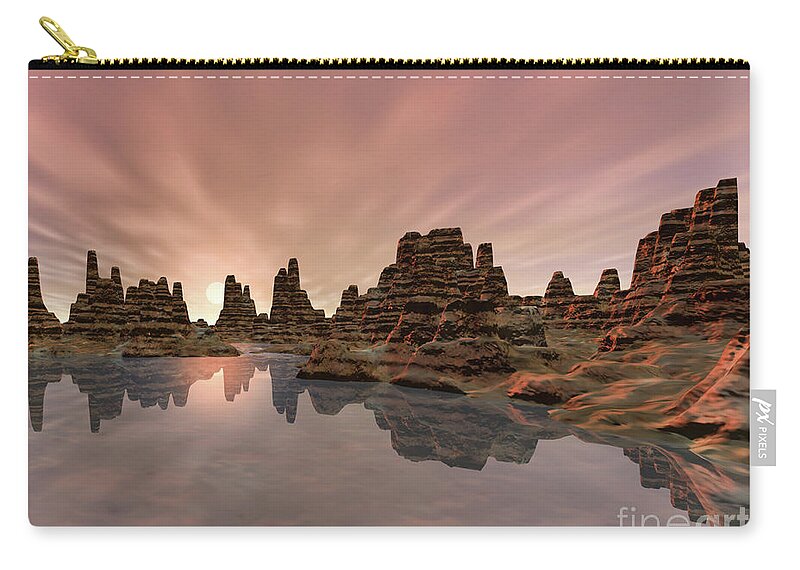 Water Carry-all Pouch featuring the digital art Reflections of The Southwest by Phil Perkins