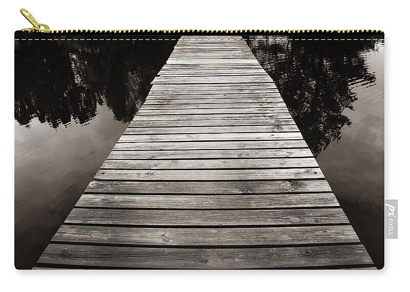 Trail Zip Pouch featuring the photograph Reflective Walk #1 by Jennifer Wright