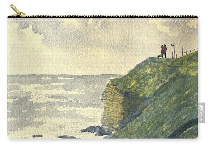 Watercolour Zip Pouch featuring the painting Remembering Dilly by Glenn Marshall