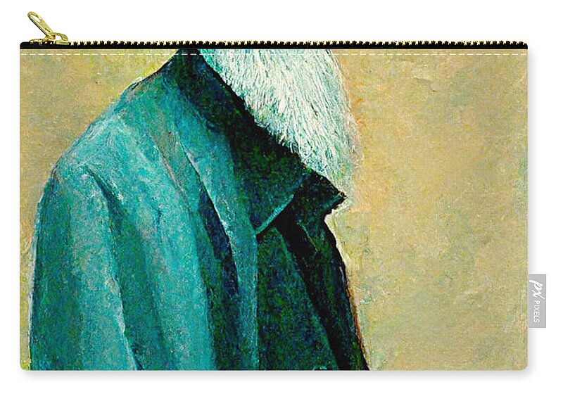 Rene Magritte Zip Pouch featuring the digital art Rene Magritte #2 by Craig Boehman