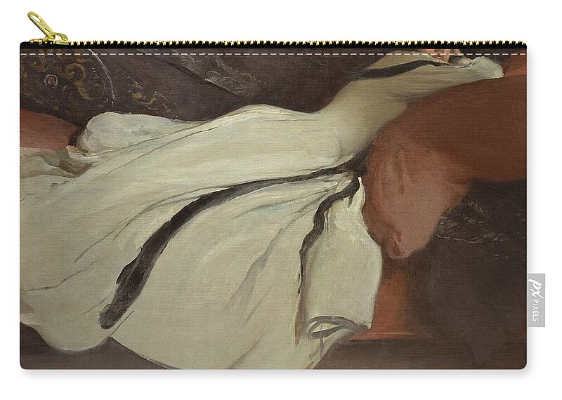 Vintage Zip Pouch featuring the painting Repose 1895 John White Alexander by MotionAge Designs