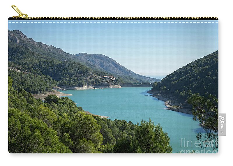 Lake Zip Pouch featuring the photograph Reservoir of Guadalest by Adriana Mueller