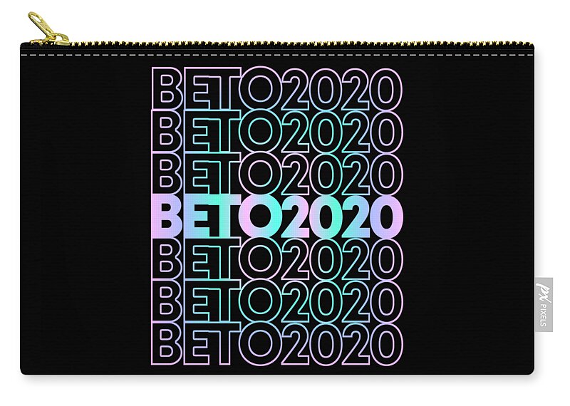 Cool Zip Pouch featuring the digital art Retro Beto 2020 by Flippin Sweet Gear
