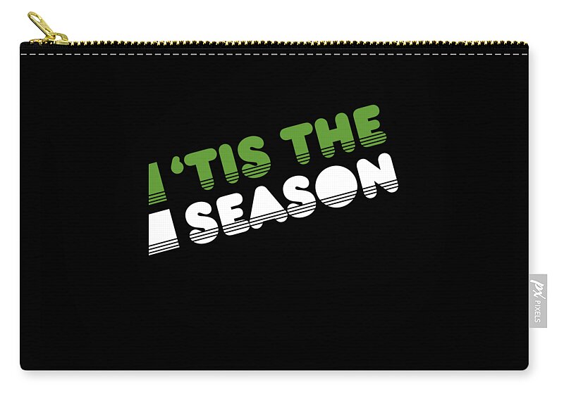 Christmas 2023 Zip Pouch featuring the digital art Retro Tis The Season Christmas by Flippin Sweet Gear