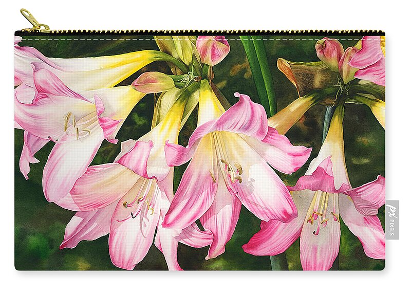 Flower Carry-all Pouch featuring the painting Rhythm of Nature by Espero Art