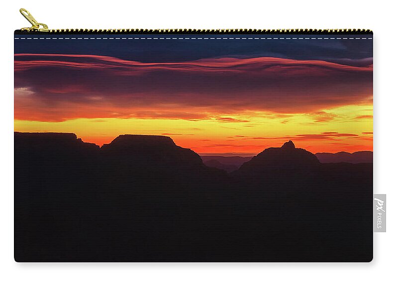 American Southwest Zip Pouch featuring the photograph Ribbon Sunrise by Rick Furmanek