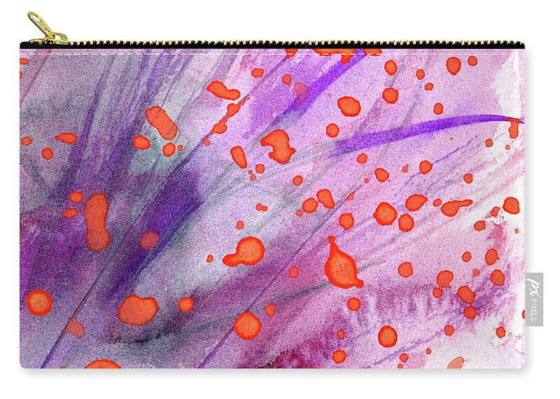 Floral Zip Pouch featuring the painting Rice by Cynthia Fletcher