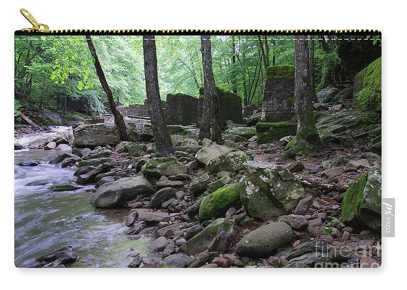 Laurel Falls Zip Pouch featuring the photograph Richland Creek 8 by Phil Perkins
