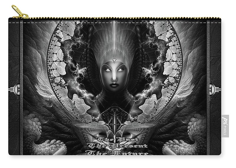Riddian Queen Carry-all Pouch featuring the painting Riddian Queen Oracle GS Fractal Art by Xzendor7 by Rolando Burbon