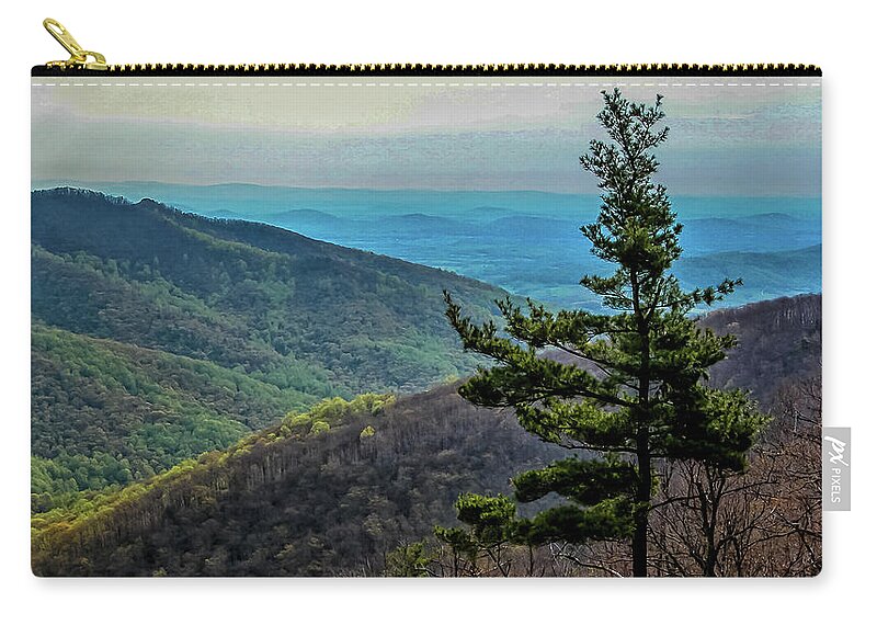 Fall Zip Pouch featuring the photograph Ridge-and-Valley Appalachians by Louis Dallara