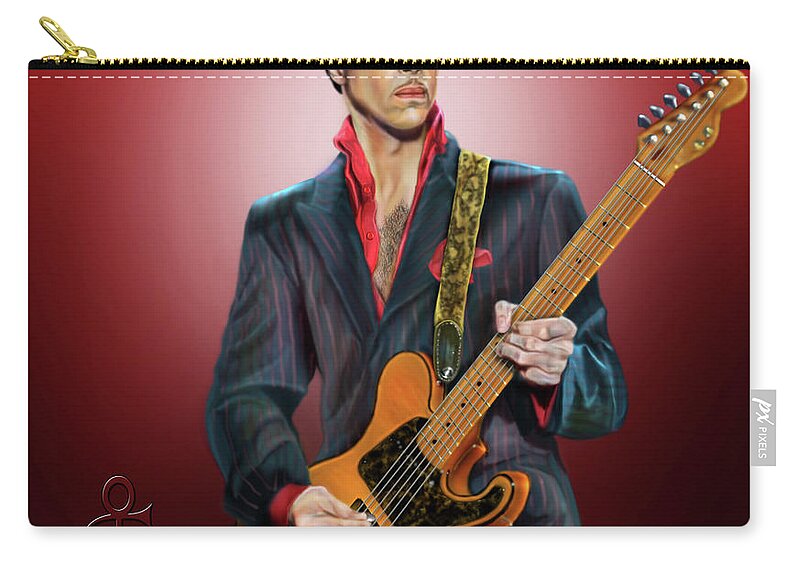 The Artist Carry-all Pouch featuring the painting Rip The Artist by Reggie Duffie
