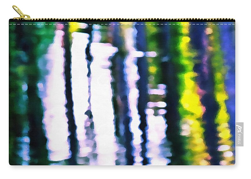 Ripples Carry-all Pouch featuring the mixed media Ripples and Reflections by Christopher Reed