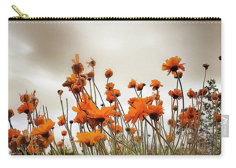 Flowers Zip Pouch featuring the photograph Rise Up by Carmen Kern