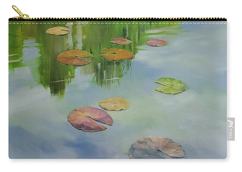 Ontario Zip Pouch featuring the painting Rising by Sheila Romard