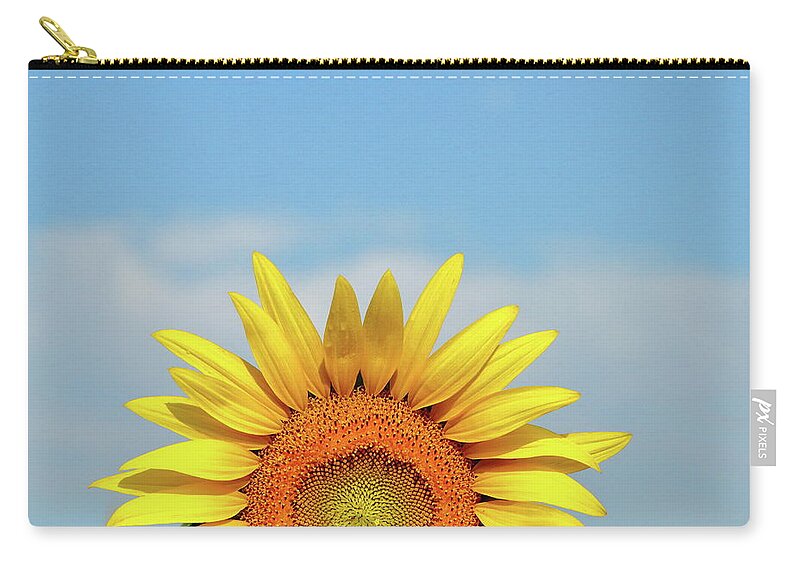 Sunflower Carry-all Pouch featuring the photograph Rising Sun by Lens Art Photography By Larry Trager