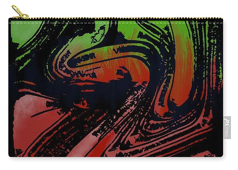 River Carry-all Pouch featuring the digital art River delta by Ljev Rjadcenko