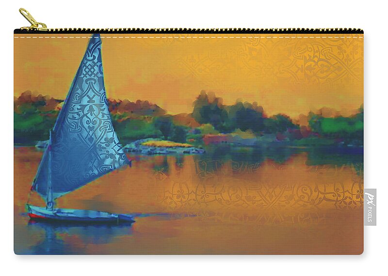  Zip Pouch featuring the mixed media River Nile by S Seema Z
