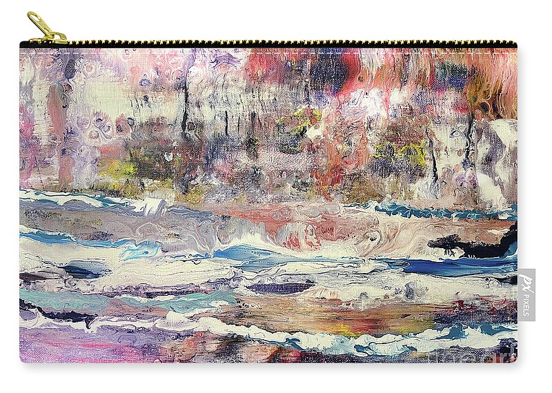 River Of Spirits Zip Pouch featuring the painting River of Spirits by Toni Somes