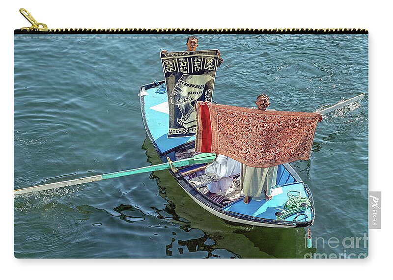 Street Zip Pouch featuring the photograph River Vendors by Tom Watkins PVminer pixs
