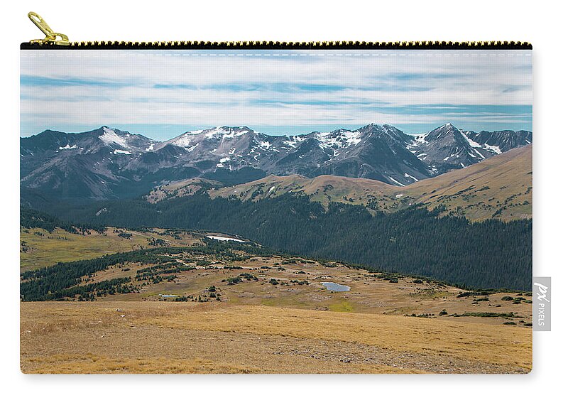 Colorado Zip Pouch featuring the photograph RMNP Lake View by Tara Krauss